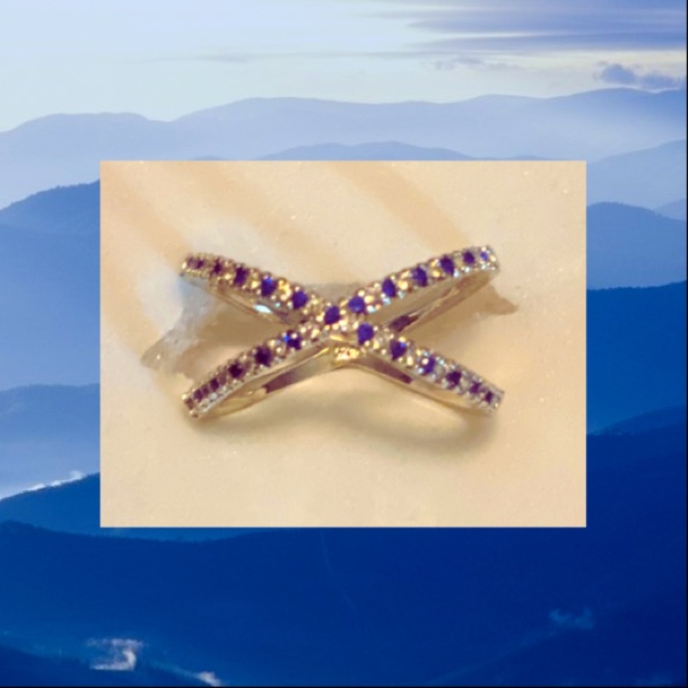 Sterling Silver X right hand ring